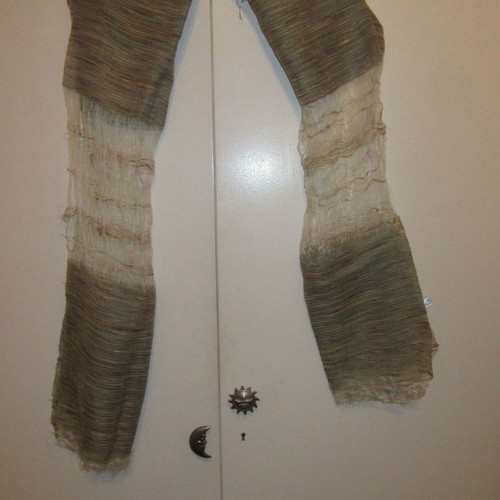 Silk women's scarf airy, 100% silk, earth tone colors