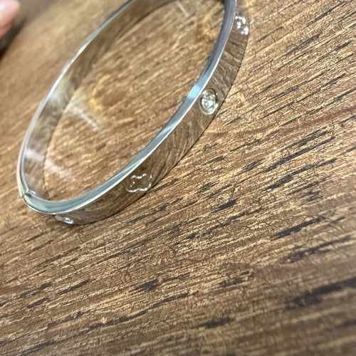 Steel handcuffs thick new with zircon