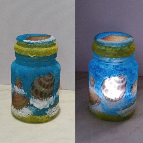 Summer lantern handmade jar