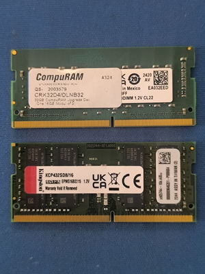 DDR4 32GB Kit (2x16GB) SODIMM Laptop RAM σαν καινούργιο, 3200MHz