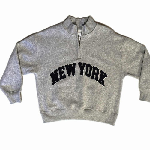 Zara girls' sweatshirt size 140 (9-10 years) like new, grey with blue letters