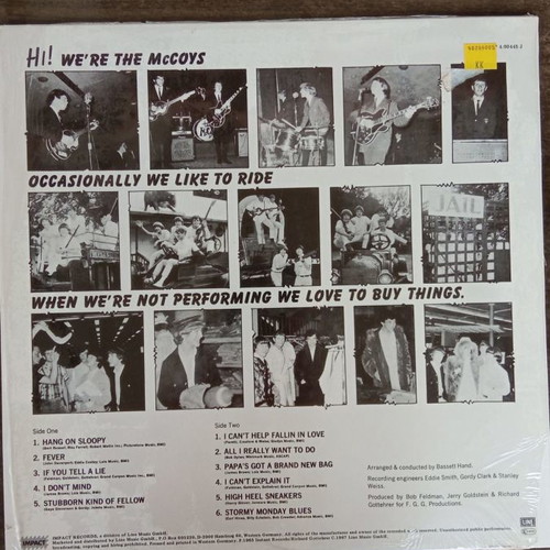 LP The Mc Coys Hang on Sloopy white vinyl new