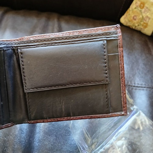 Lapel leather accessories set new with wallet and key holder