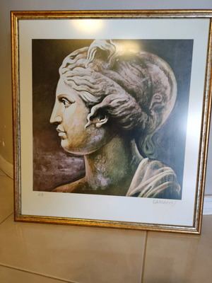 Πίνακας Βαρλάμη σαν καινούργιο, αυθεντικό αντίγραφο με κάδρο