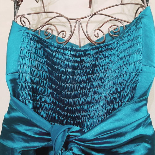 Be You Satin Strapless Cocktail Dress turquoise new, size M