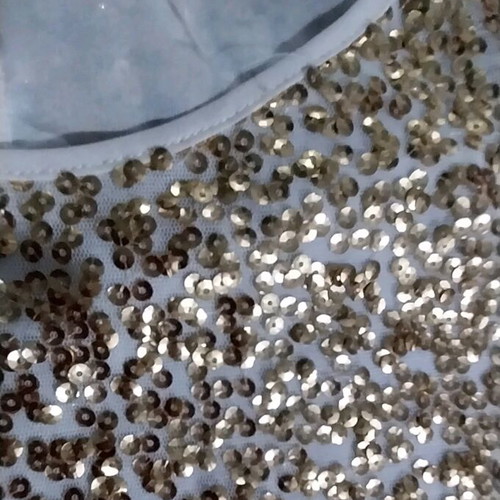 Papaya top XL-XXL with gold sequins like new