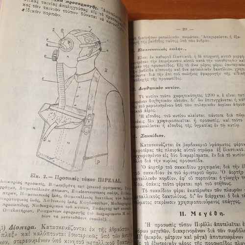 1930 Summary Notes on Gas School Lessons used, military collectible