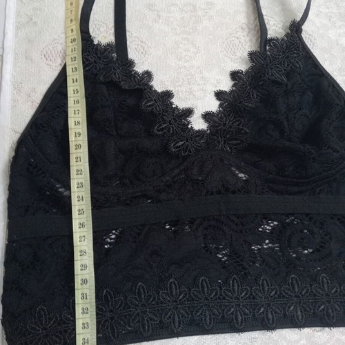 Shein Bralette lace elastic size S cup A/B new black