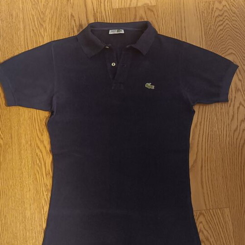 Vintage Lacoste T-shirt Polo by André Gillier used, blue, size M