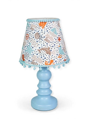 Children's table lamp with sea creatures design, E27