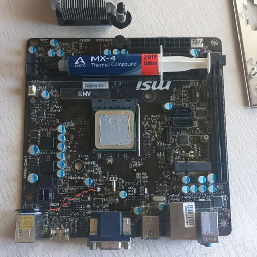 Msi AM1I motherboard with AMD Athlon 5350 Quad Core used
