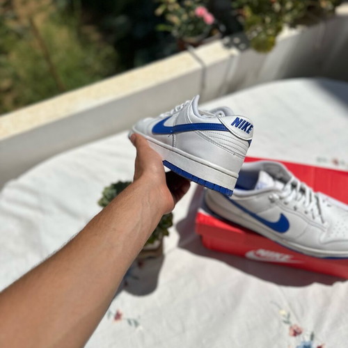 Nike Dunk Low men's size 46 like new, white and blue