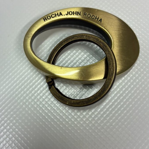 John Rocha brass keychain