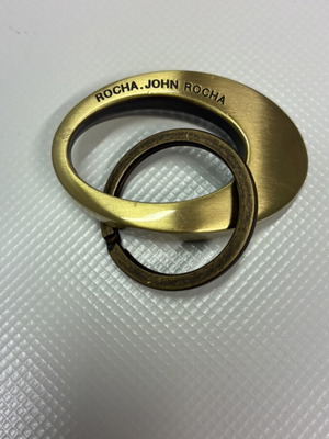 John Rocha brass keychain