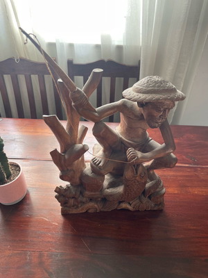 Wooden sculpture used, dimensions about 50x32cm