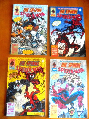 Spiderman German edition comics used, issues 360 361 362 363 with first Carnage appearance