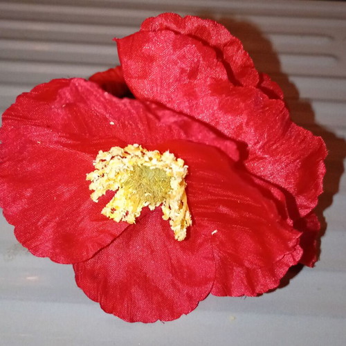 Luxury Peony Hair Tie new, red and yellow