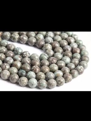 Green Mayfan Beads new, 62 pieces, 6 mm diameter