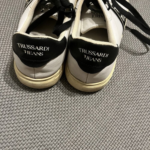 Trussardi jeans sneakers used, size 44, black and white