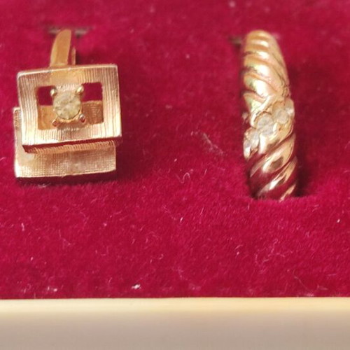 2 gold-plated rings, size 53, excellent quality