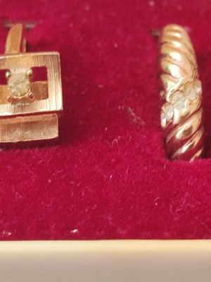 2 gold-plated rings, size 53, excellent quality
