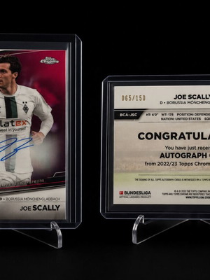 Joe Scally Topps Chrome Bundesliga Autograph Card 65/150 New
