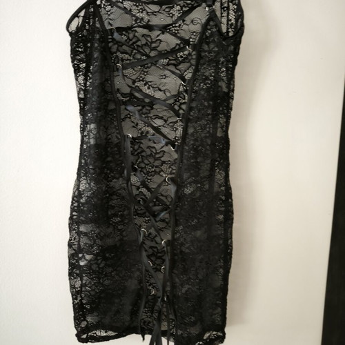Shein sexy black lace nightdress new, size L