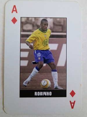 Robinho Brazil collectible card used, 2006
