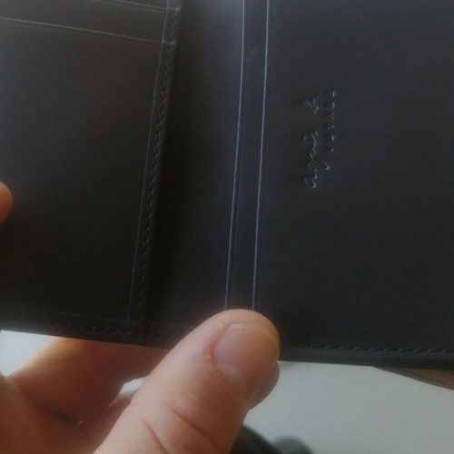 Agnes Voyage leather card holder new, black