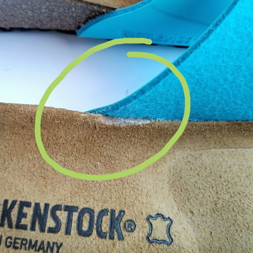 Birkenstock Madrid single strap sandals patent vibrant blue size 42 new