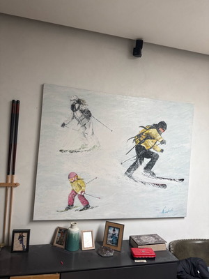 Oil painting like new, snowy ski landscape by Natasha Nikoletou