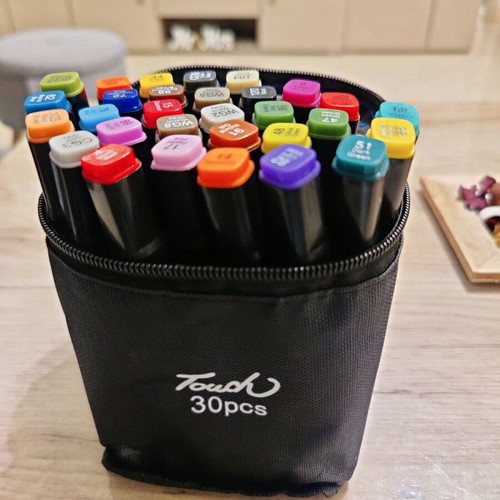 Touch set of 30 alcohol markers new with case