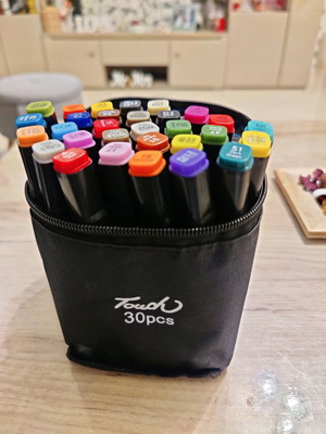 Touch set of 30 alcohol markers new with case