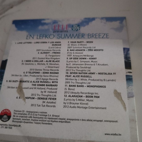 Elle presents En Lefko Summer Breeze CD compilation