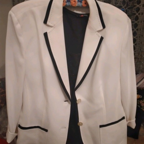 Basler jacket used, white, size M