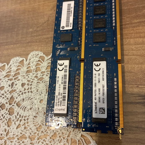 Ram Dimms DDR3 PC3L 8GB used, two 4GB low voltage modules