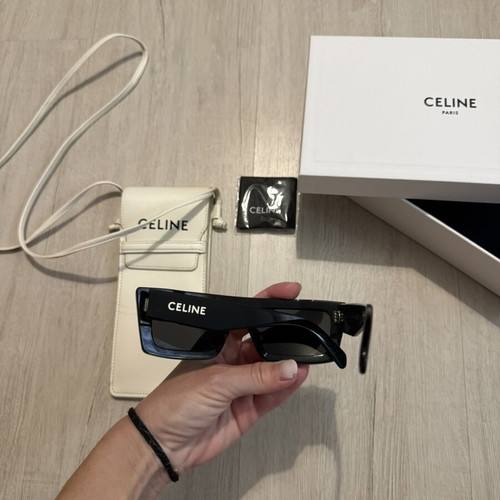 Celine sunglasses used with minor scratches, black