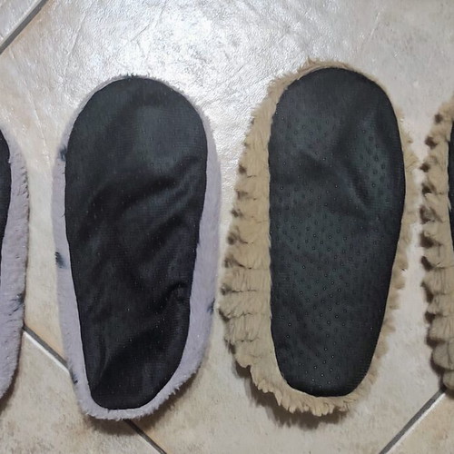 Ballerina slippers with fleece lining, satin bow, size 38, 3 pairs