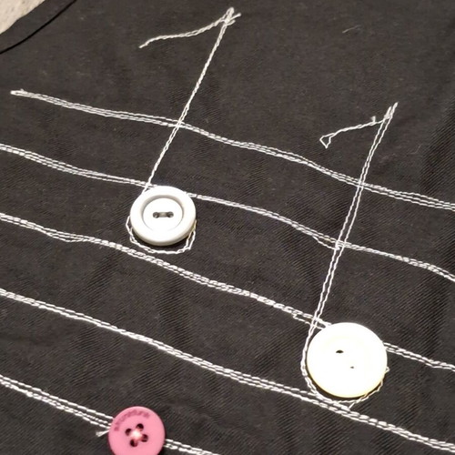 Handmade Cooking Apron Musical Staff Design new