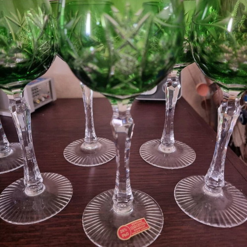 Handmade lead crystal glasses new, genuine vintage