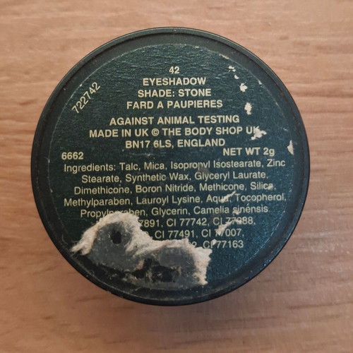 Body Shop eyeshadows used, last one broken