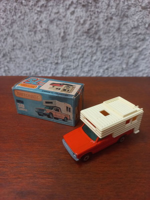 Matchbox Lesney No. 38 Camper like new red and white