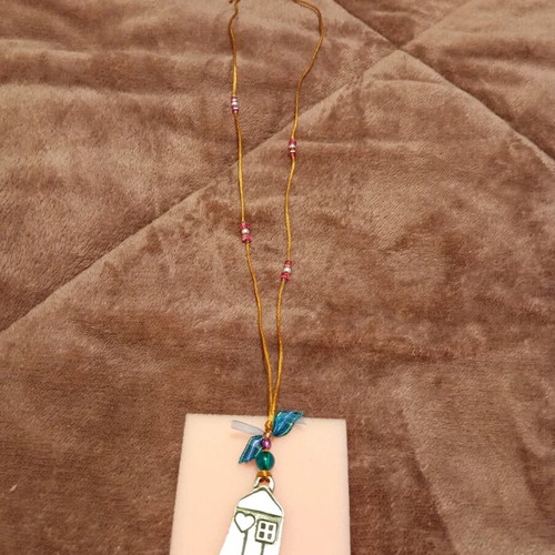 Handmade long necklace adjustable, used, worn minimally