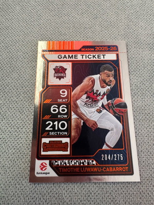 2025-2026 Panini EuroLeague Contenders Timothe Luwawu-Cabarrot Game Ticket new