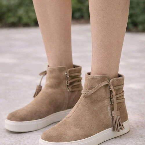 Zara suede ankle boots beige like new, size 40
