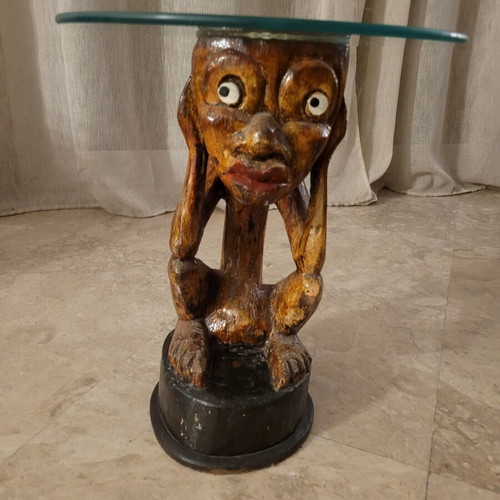 Handmade African Woodcarving Table like new, ethnic style