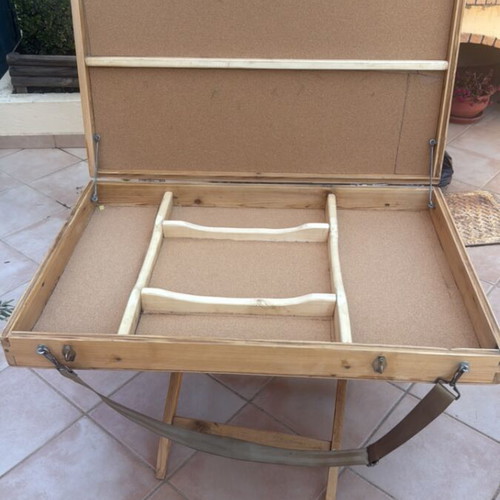 Wooden bench handmade like new with base