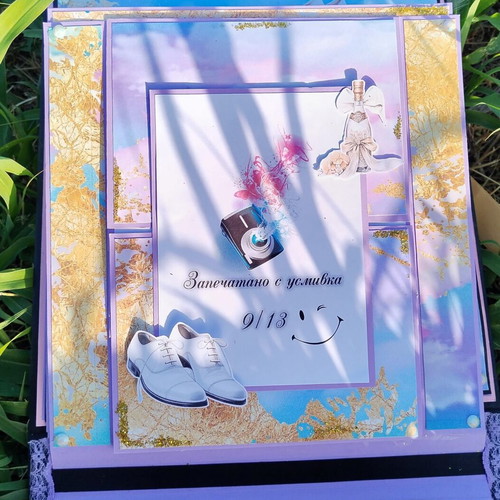 Handmade pop-up scrapbook album "Our Fairytale Wedding" new