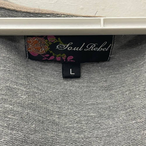 Jacket Large with hood used, gray, size L