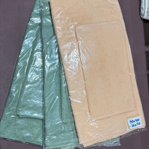 Towel sets face 100x50 & hand 50x30 new, cotton, 3 sets